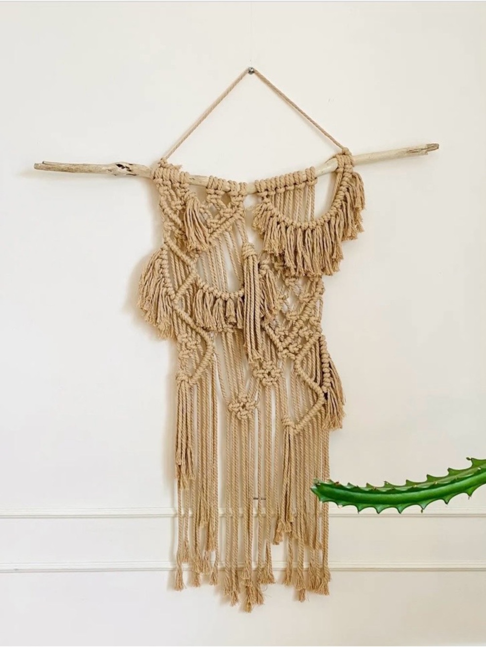 Boho Macramé Wall Tapestry in Natural